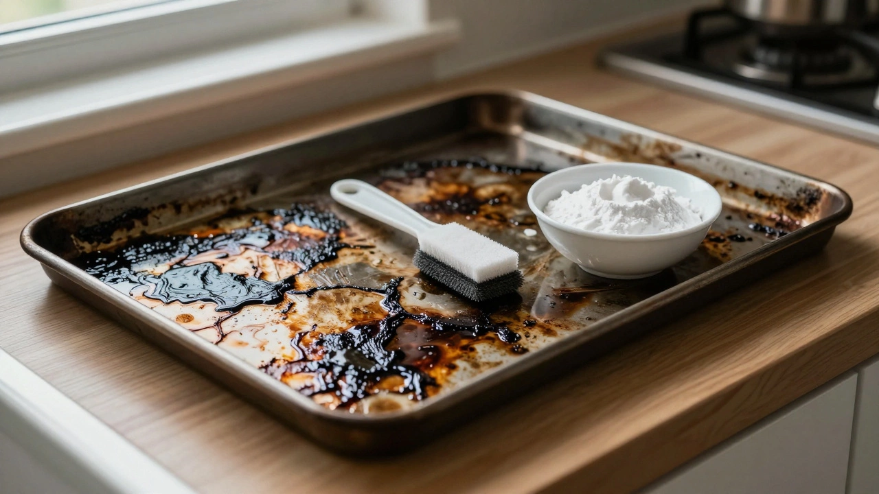 How to Remove Baked-On Grease from Oven Trays