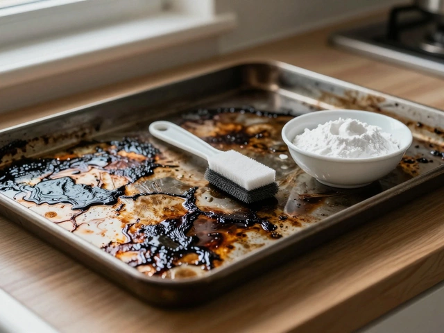 How to Remove Baked-On Grease from Oven Trays