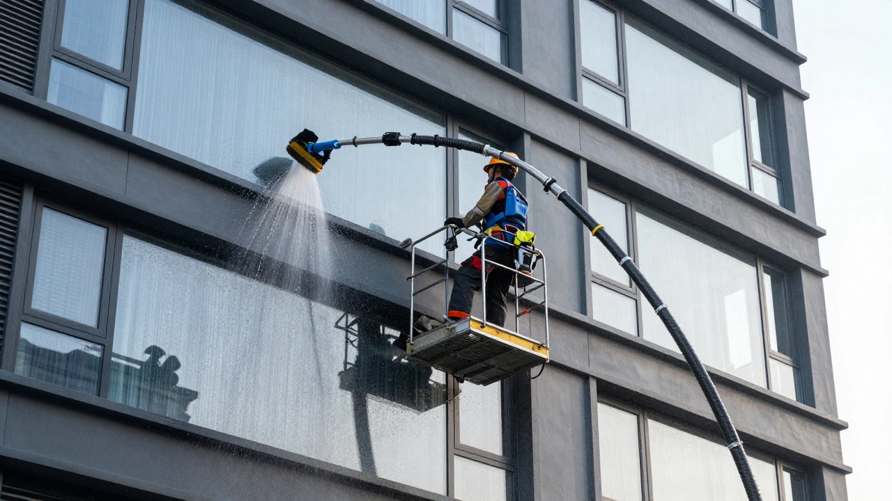 What Do Professional Window Cleaners Use in the Water?