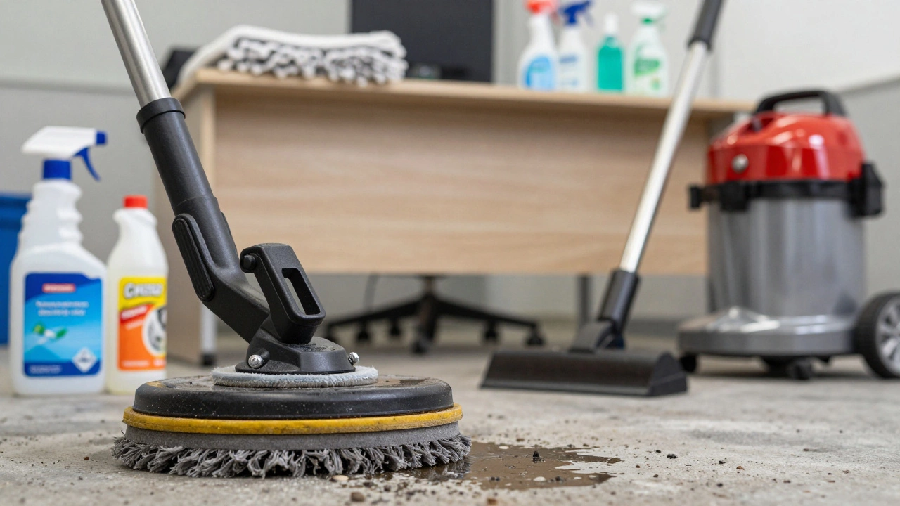 Industrial cleaning tools vs delicate office supplies comparison